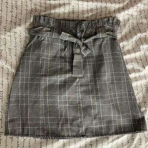 Black Plaid skirt